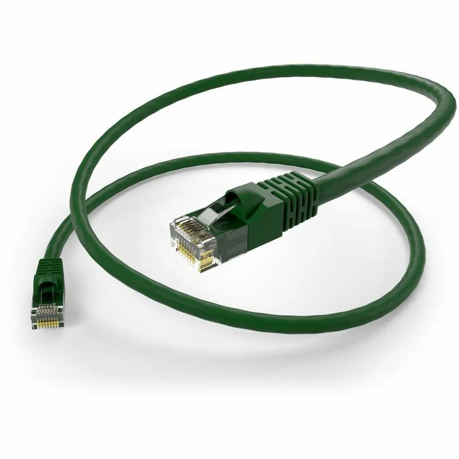 Unirise Cat.5e Patch Network Cable - Green, 3 Feet, RJ-45 Male Connectors for Reliable Business Networking