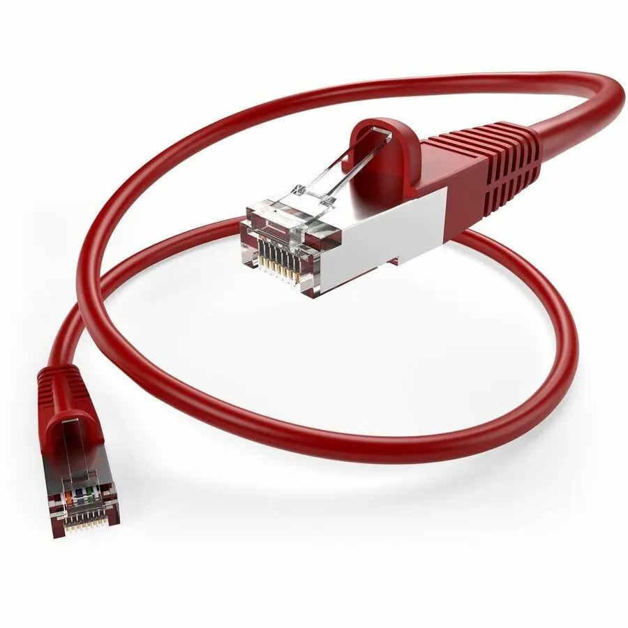 Unirise Cat.5e Patch Network Cable - Red, 3 Feet for Reliable Data Connectivity
