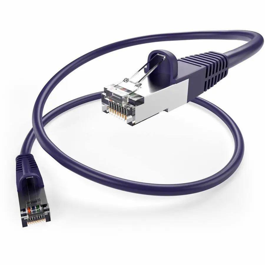 Unirise Cat.5e Patch Network Cable – Purple, RJ-45 Male Connector, 100 Feet