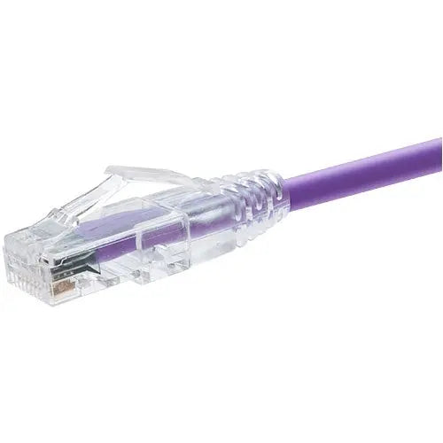 Unirise ClearFit Cat.6 UTP Patch Network Cable - 10 ft Purple, Snagless RJ-45 Connectors