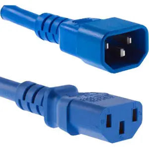 Unirise High End Data Center Rated Power Cord - 3 ft Blue IEC C13 to C14 Power Cable