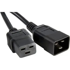 Unirise High End Data Center Rated Power Cord – 10 ft, IEC C19 to C20, 250V, Black