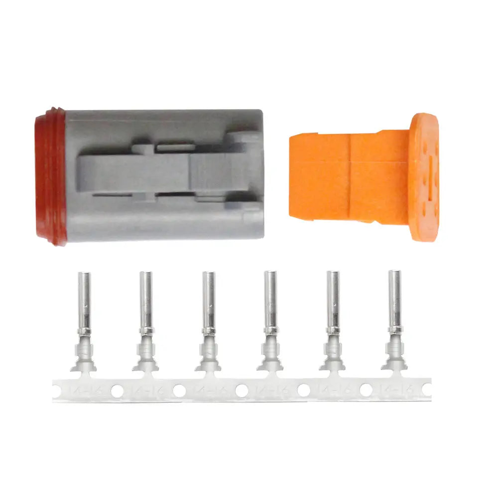 Pacer TDT06F-6RS Deutsch Plug Repair Kit for 14-18 AWG Wires, 6-Position