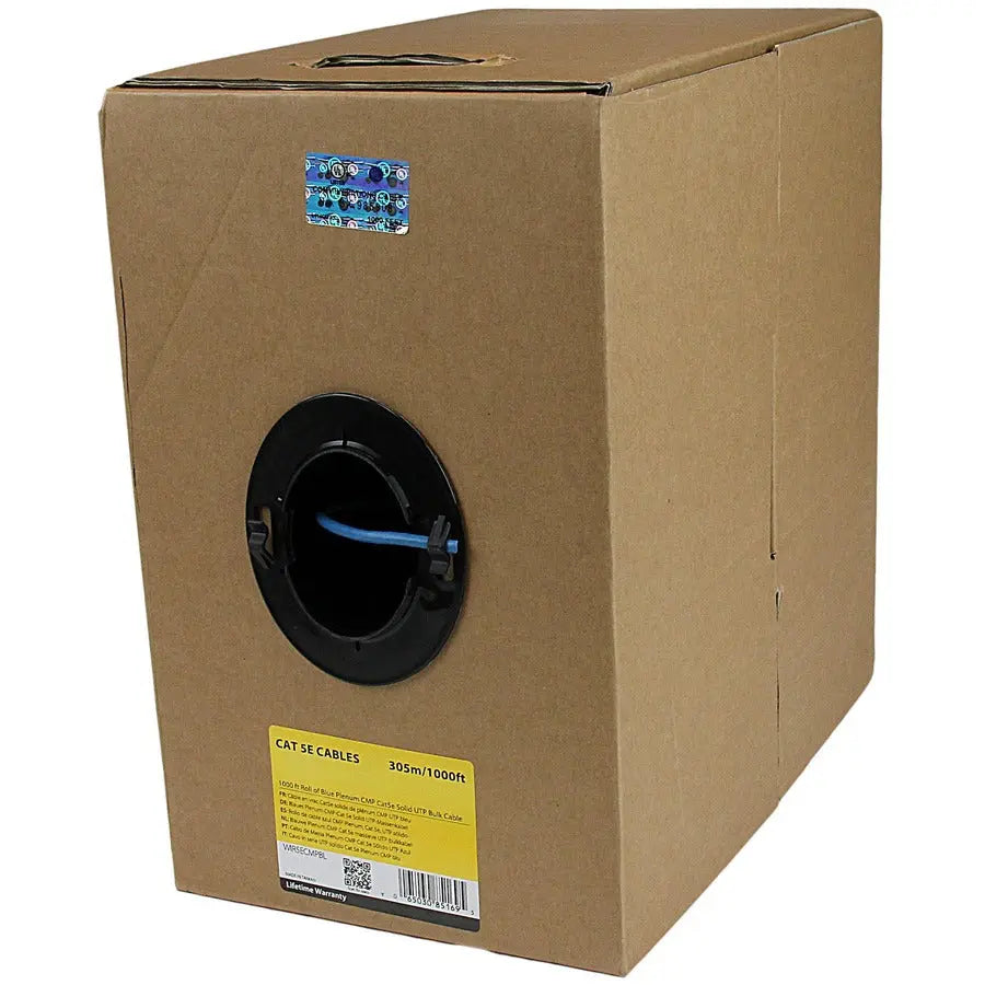 StarTech.com WIR5ECMPBL 1000 ft Blue Plenum CMP Cat5e Ethernet Cable