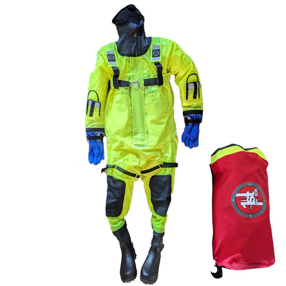 First Watch RS-1005 Ice Rescue Suit in Hi-Vis Yellow for Small/Medium (Fits 46-58 Inches)