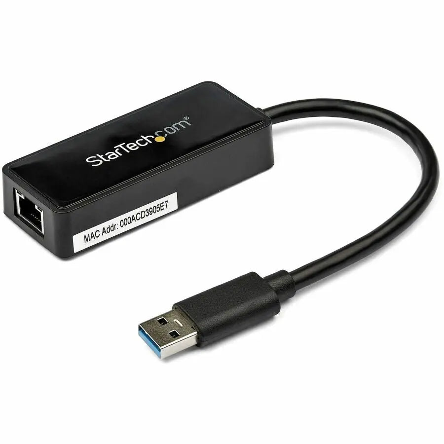 StarTech.com USB 3.0 to Gigabit Ethernet Adapter NIC with USB Pass-Through - Black