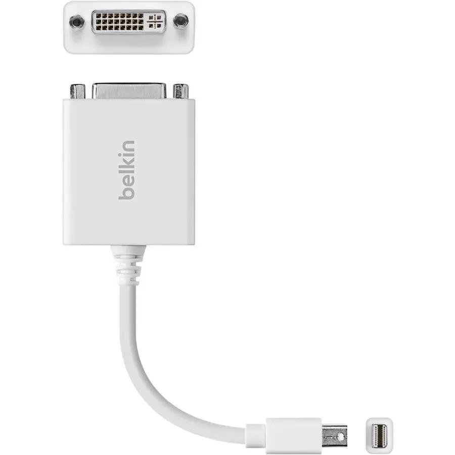 Belkin Mini DisplayPort to DVI Adapter, M/F, 1080p – Reliable Video Connection for HD Monitors and Projectors by Belkin International, Inc