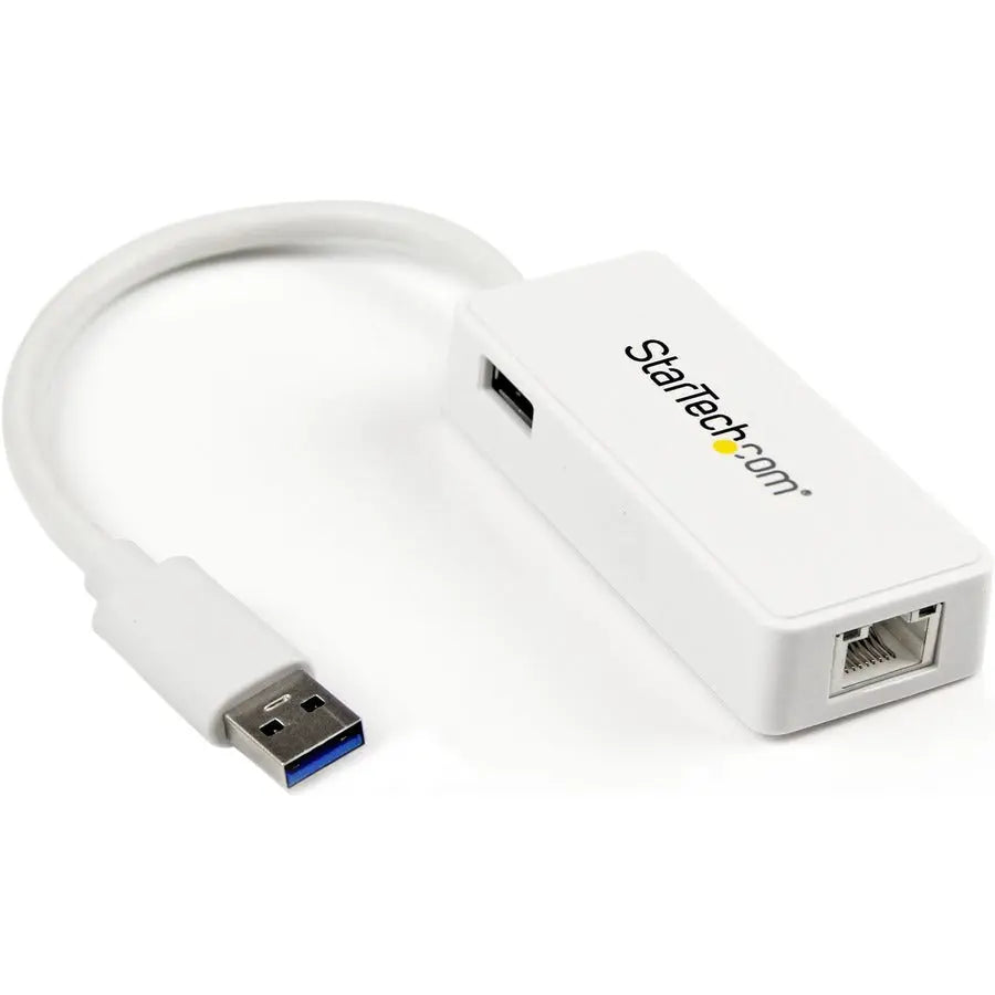 StarTech.com USB 3.0 to Gigabit Ethernet Adapter NIC with USB Pass-Through - White