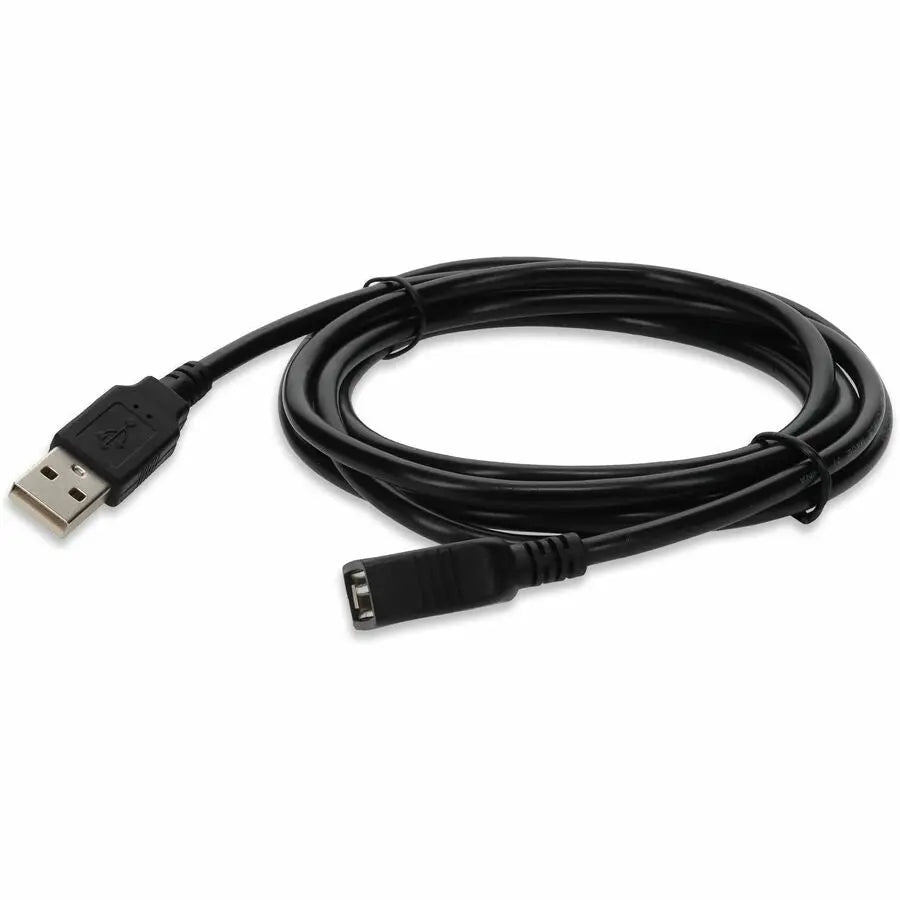 AddOn 5-Pack 15ft USB 2.0 A Male to Female Extension Cables - Black by AddOn