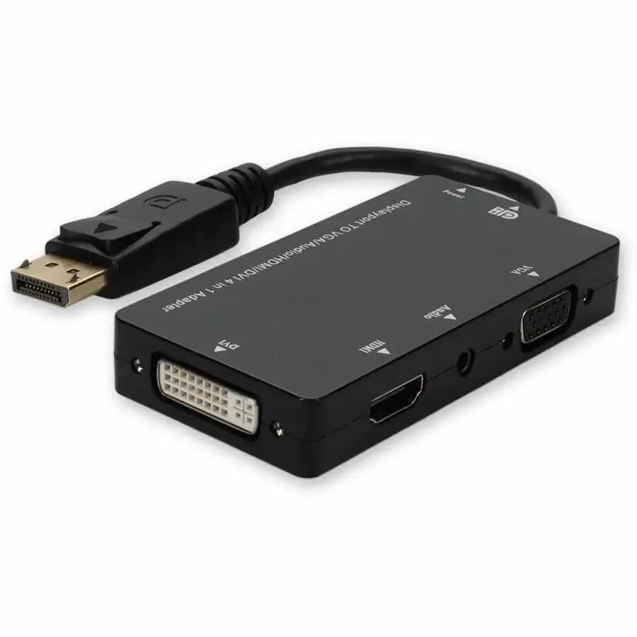 AddOn 5-Pack DisplayPort to VGA Active Converter Cables - Male to Female Adapters with Audio for Up to 1920x1200 Resolution by AddOn