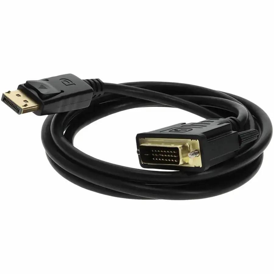 AddOn 5-Pack 10ft DisplayPort 1.2 Male to DVI-D Dual Link Adapter Cables - Black by ADDON