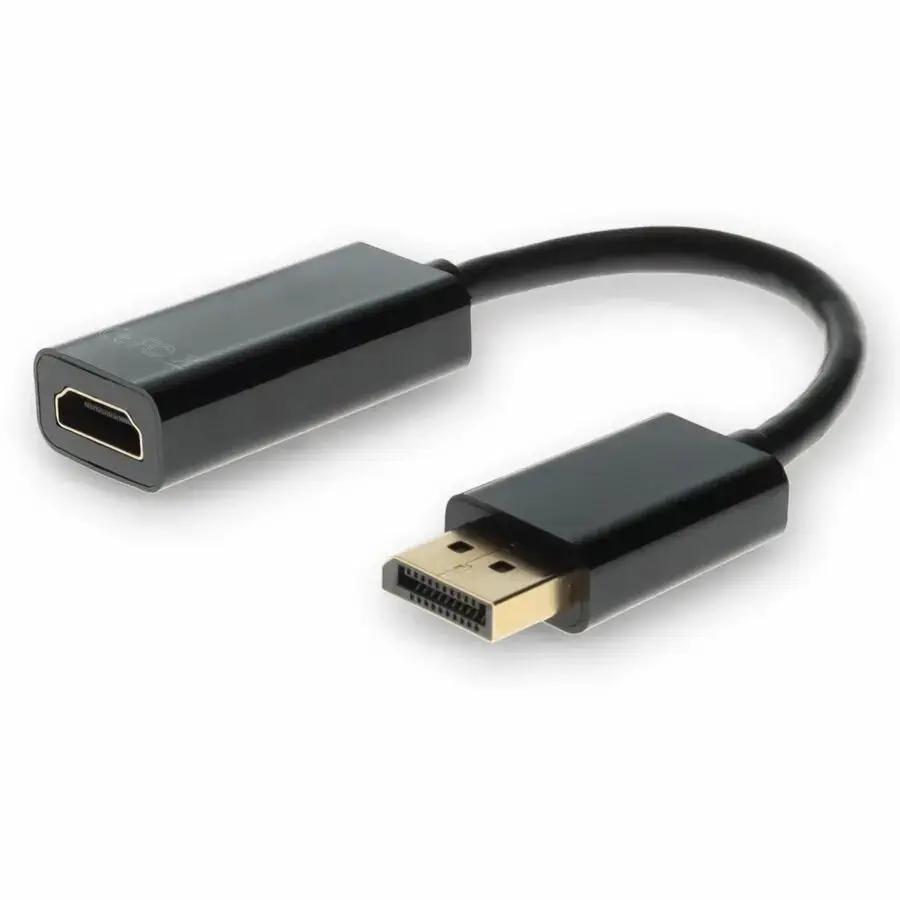 AddOn 5-Pack DisplayPort 1.2 Male to HDMI 1.3 Female Adapter Cables - Black, Supports Up to 2560x1600 Resolution by AddOn