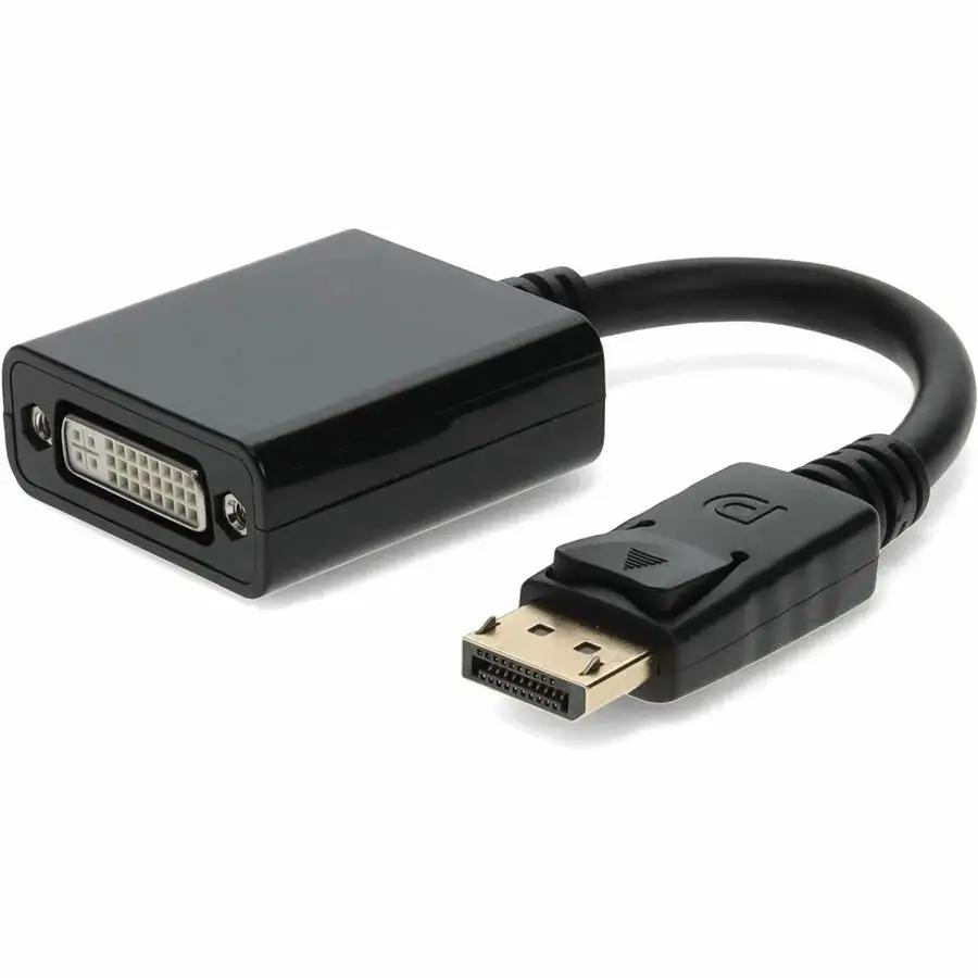 AddOn 5-Pack DisplayPort 1.2 Male to DVI-I Female Adapter Cables - Black, Supports Up to 2560x1600 (WQXGA) by AddOn