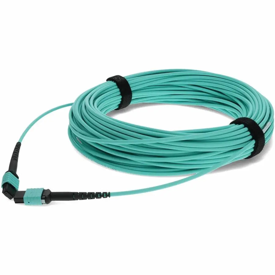 AddOn 15m MPO Female to MPO Female OM3 Aqua Fiber Optic Patch Cable