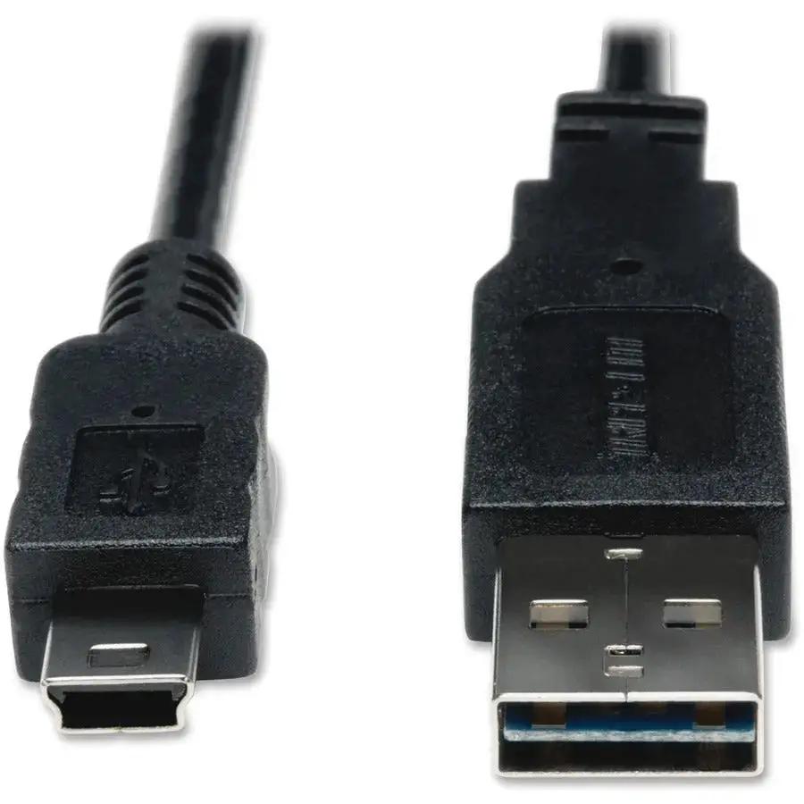 Eaton Tripp Lite Series USB 2.0 Hi-Speed Cable – 6 ft. Reversible A to Mini-B 5-Pin for Digital Cameras and Devices by Eaton Corporation