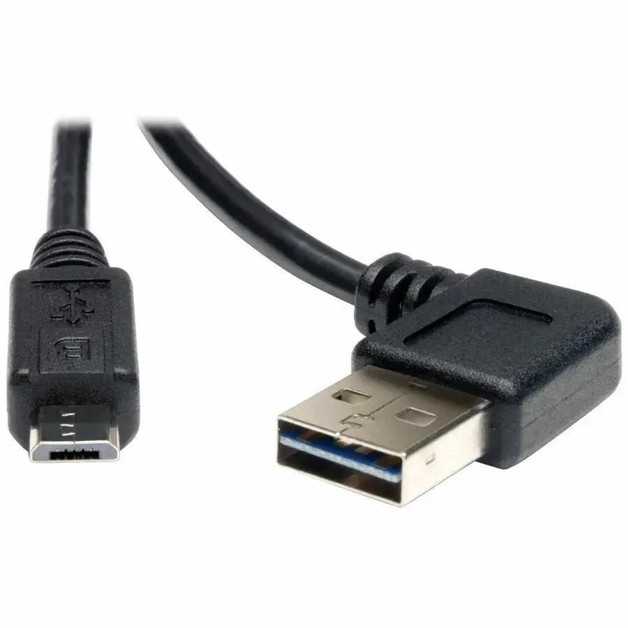 Eaton Tripp Lite Series 3 ft. USB 2.0 Reversible Right Angle A to Micro-B Cable (Part UR050-003-RA) by Eaton Corporation