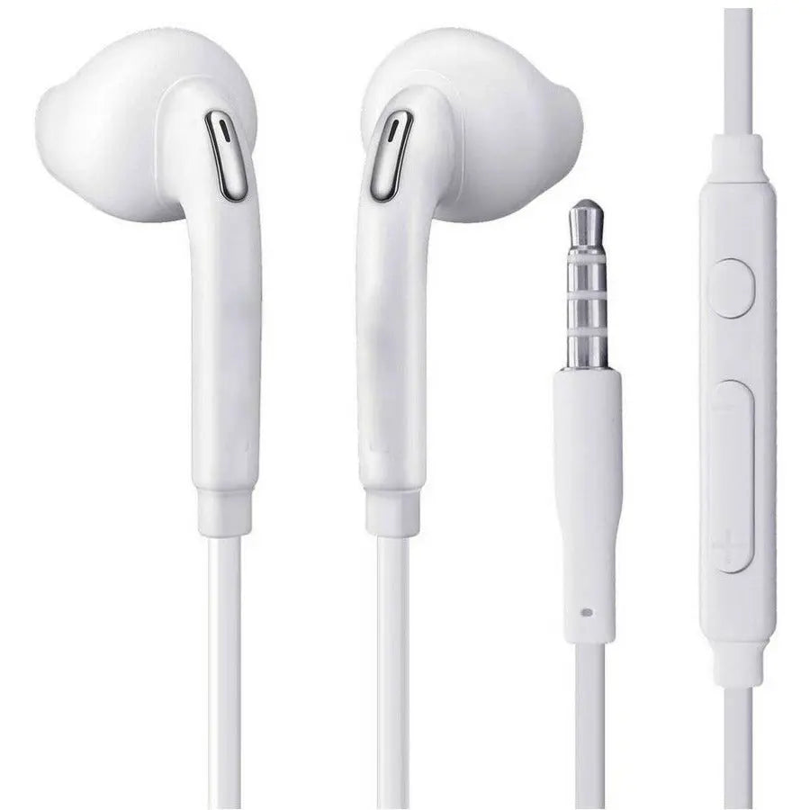 4XEM Samsung Earphones White (Part Number: 4XSAMEARWH) – In-Ear Audio with Volume Control and Tangle-Resistant Cable