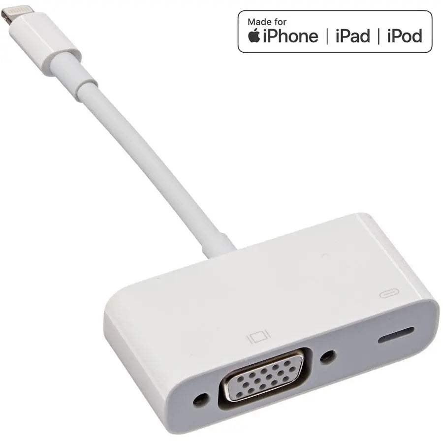 4XEM Lightning to VGA Adapter – MFi Certified 8-Pin to VGA Video Transfer Cable for iPhone, iPad, and iPod