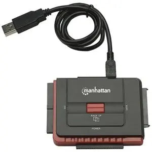 Manhattan 3-in-1 Hi-Speed USB to SATA/IDE Adapter with One-Touch Backup
