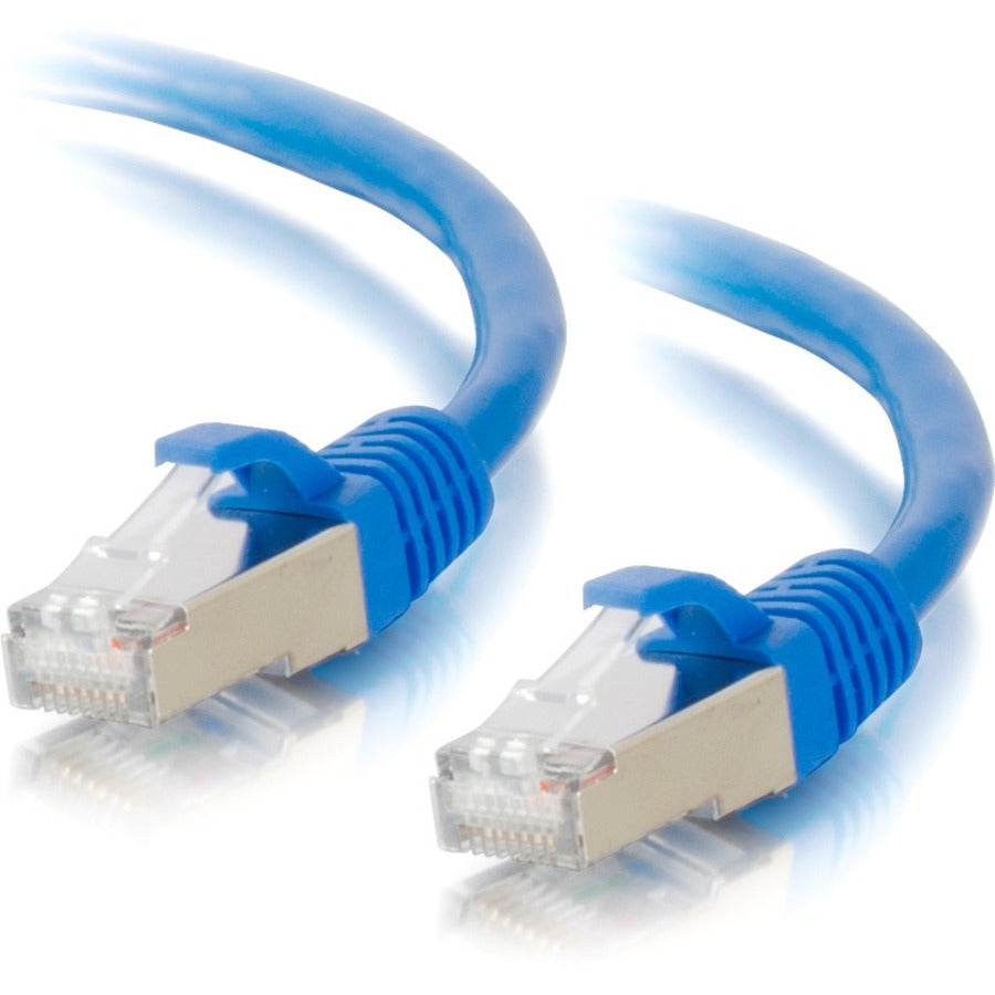 C2G 00678 7ft Cat6a Snagless Shielded Ethernet Patch Cable, Blue