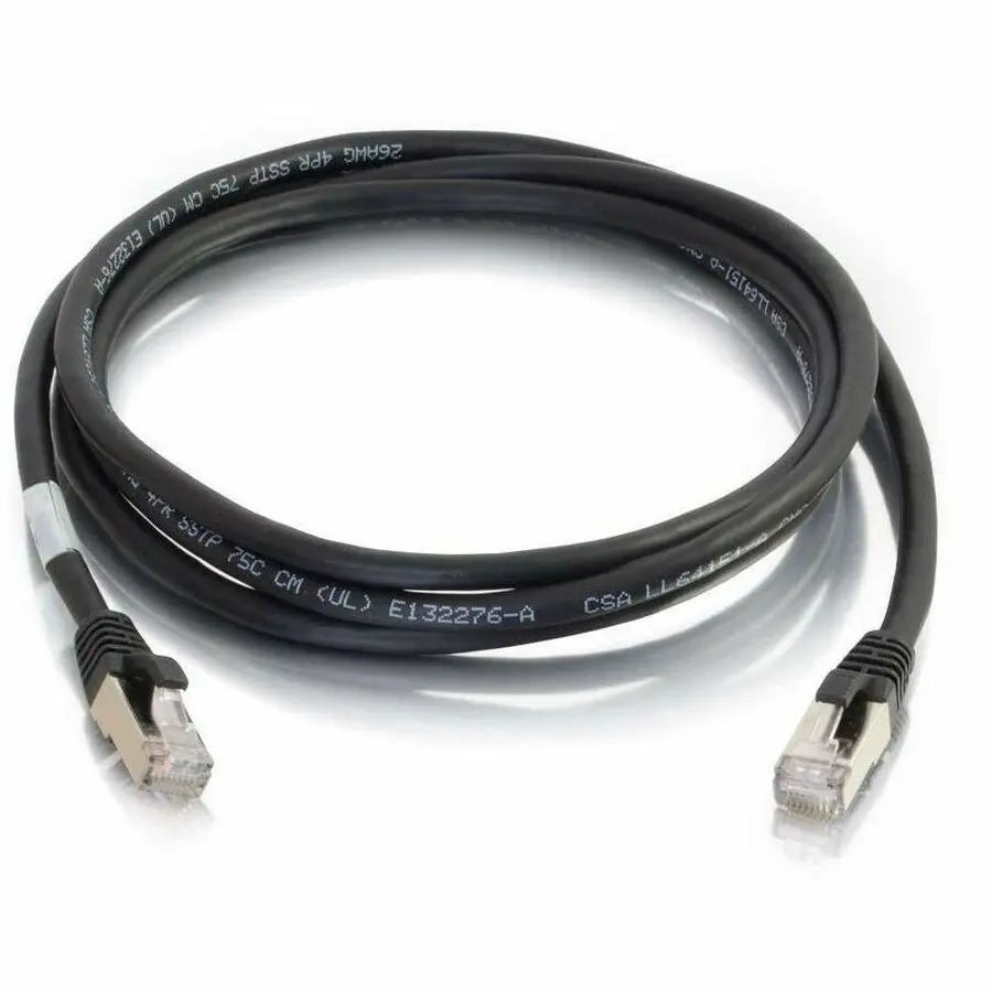 Legrand Group C2G 6ft Cat6a Snagless Shielded STP Ethernet Patch Cable - Black