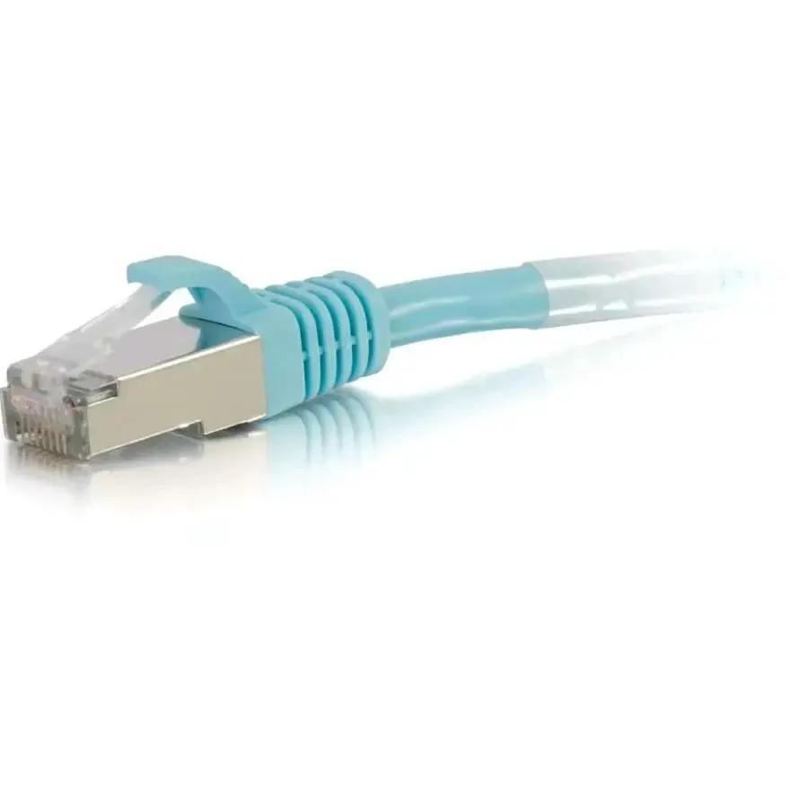 Legrand Group C2G 1ft Cat6a Snagless Shielded (STP) Ethernet Network Patch Cable - Aqua by Legrand Group