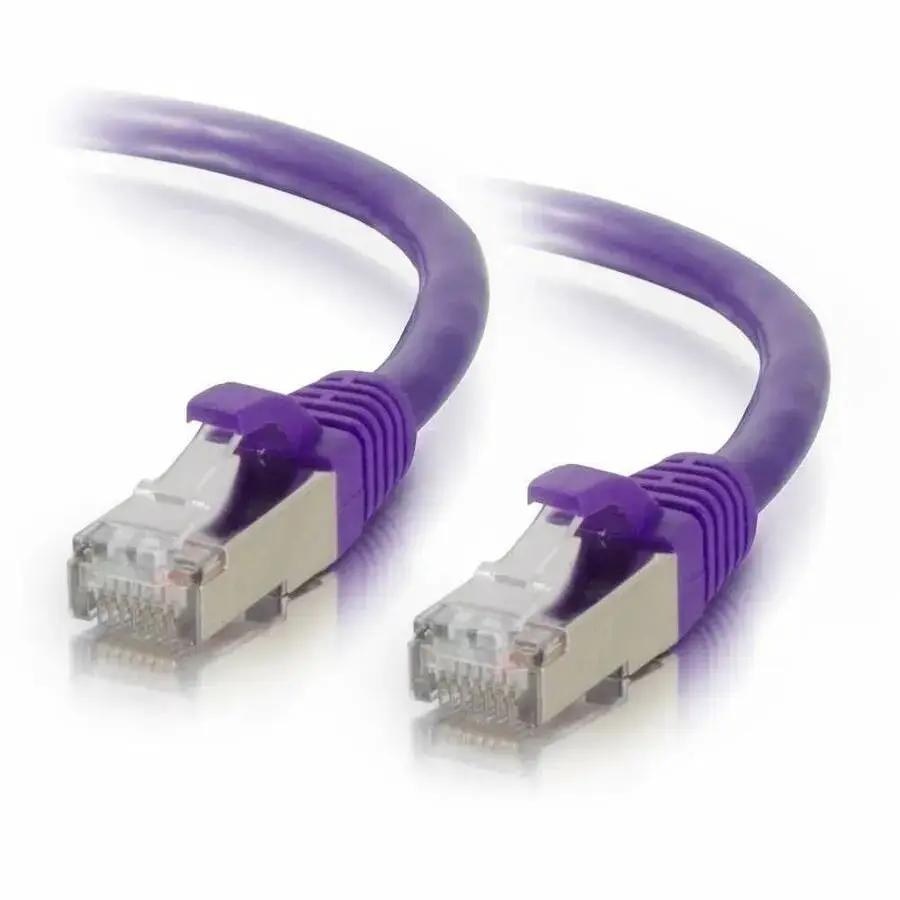 C2G 7ft Cat6 Snagless Shielded (STP) Ethernet Network Patch Cable - Purple by Legrand Group