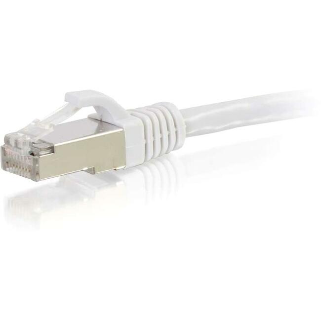 C2G 00924 12 ft. Cat6 Snagless Shielded STP Network Patch Cable, White
