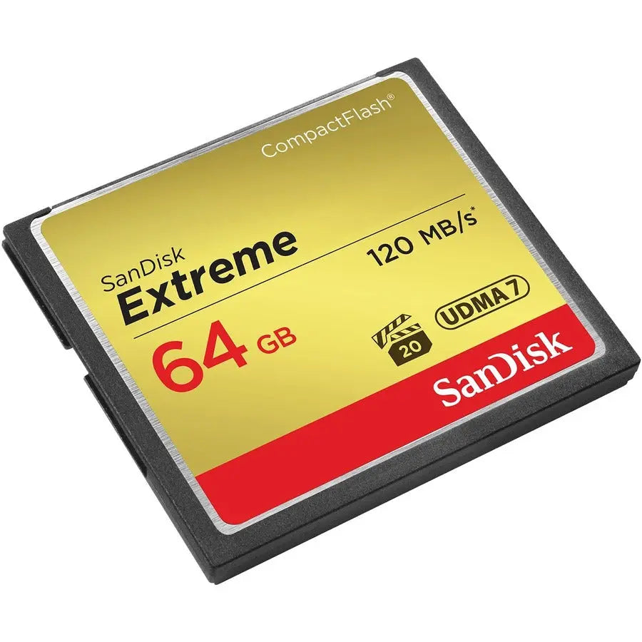 SanDisk Extreme 64GB CompactFlash Memory Card - High-Speed Data Transfer for DSLR & HD Video