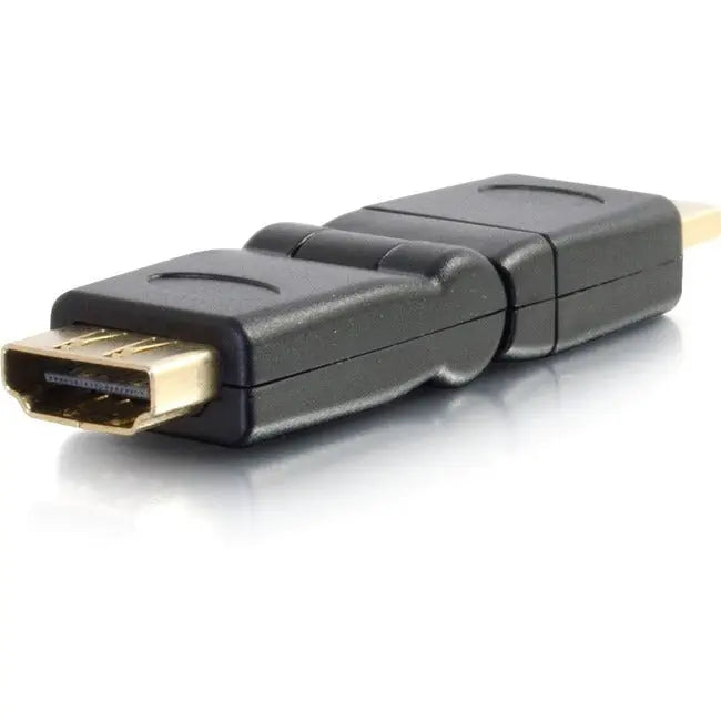 C2G 360° Rotating HDMI Male to Female Adapter – Flexible Wall Mount HDMI Connection Solution