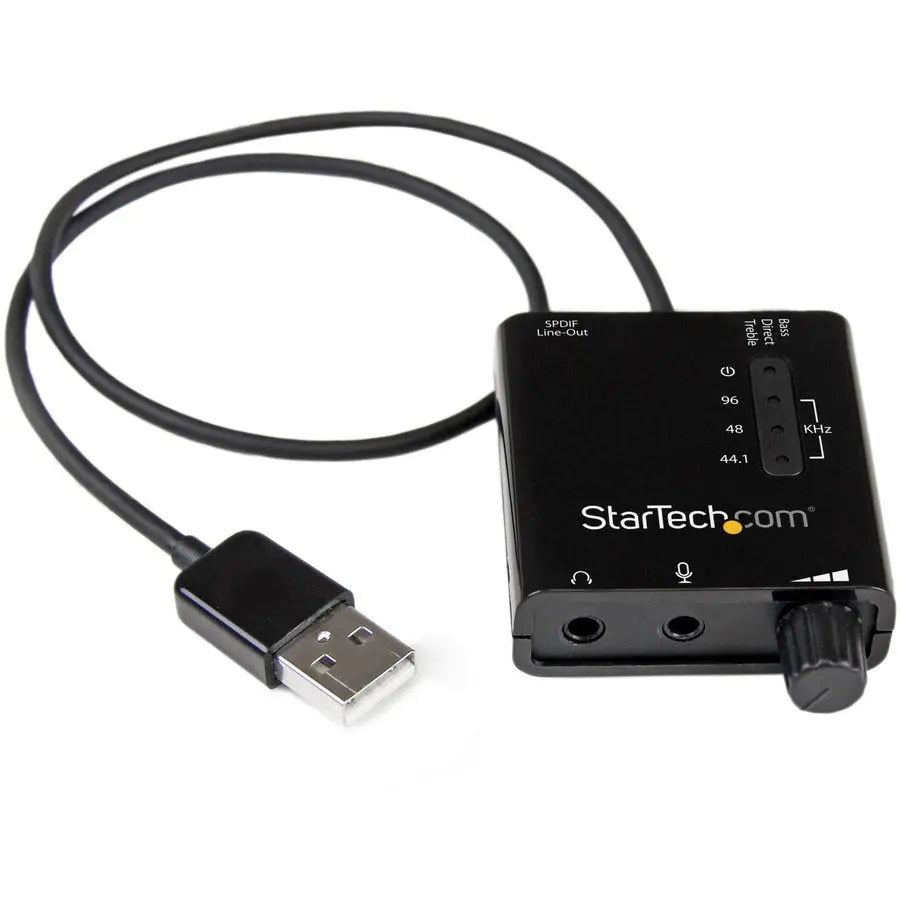 StarTech.com ICUSBAUDIO2D External USB Sound Card with SPDIF Digital Audio and 3.5mm Ports