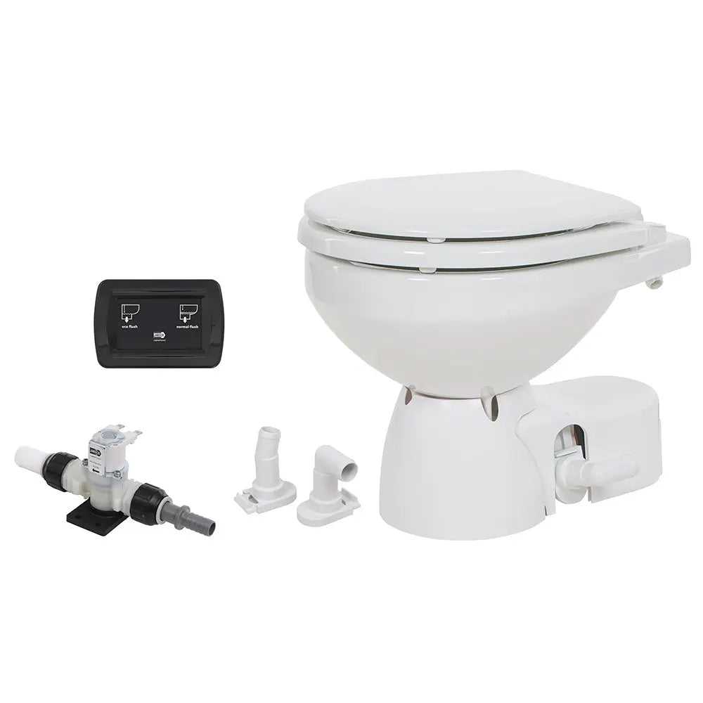 Jabsco Quiet Flush E2 Marine Fresh Water Toilet with Soft Close Lid and Touch Sensor Control