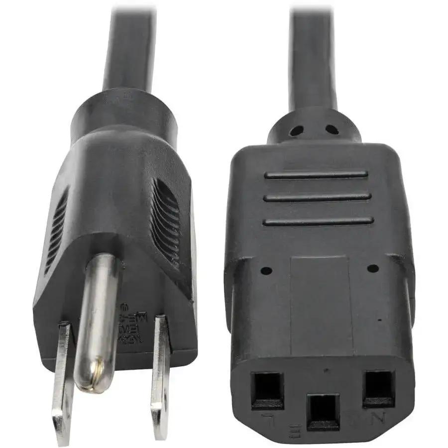 Eaton Corporation Tripp Lite P006-001 1-ft. NEMA 5-15P to IEC-320-C13 Power Cord - 10A 125V Black by Eaton Corporation