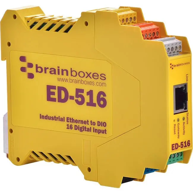 Brainboxes ED-516 Ethernet to 16 Digital Inputs with RS485 Gateway