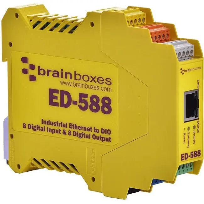Brainboxes ED-588 Ethernet to 8 Digital Inputs and 8 Digital Outputs + RS485 Gateway