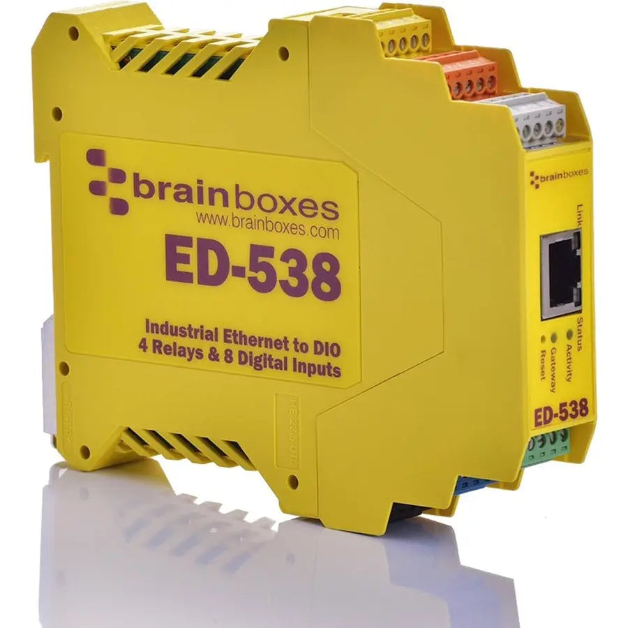 Brainboxes ED-538 Ethernet to Digital IO Module with 4 Relays and 8 Digital Inputs