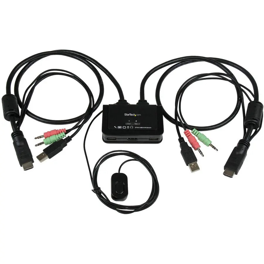 StarTech.com 2 Port USB HDMI Cable KVM Switch with Audio and Remote Switch? USB Powered