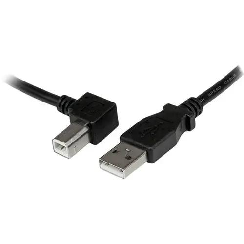 StarTech.com 1m USB 2.0 A to Left Angle B Cable – M/M for High-Speed Data Transfer and Narrow Spaces by StarTech.com