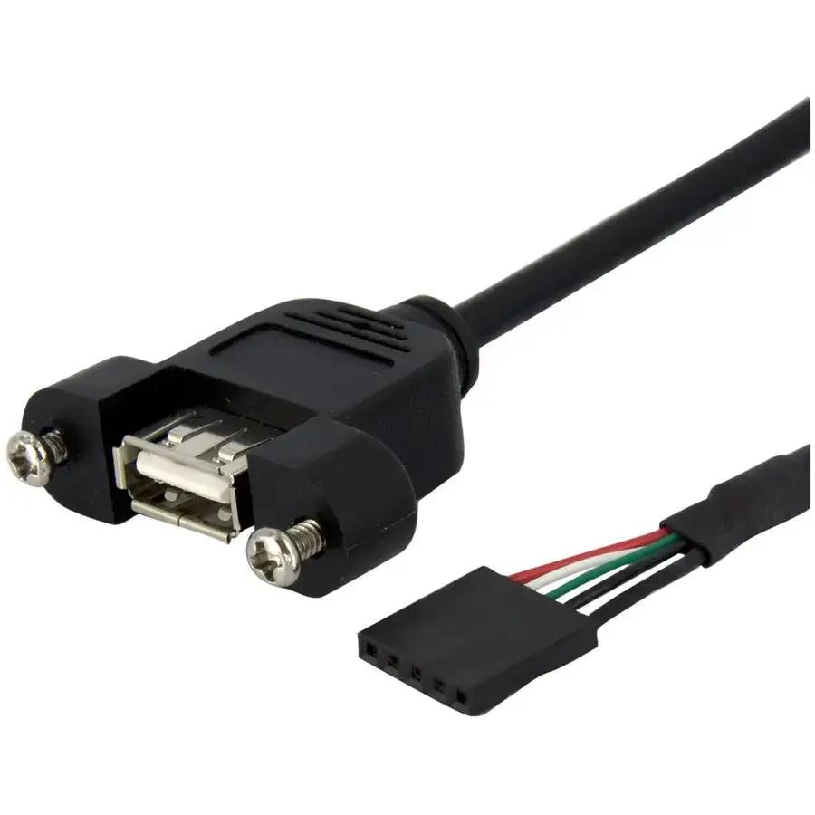 StarTech.com 3 ft Panel Mount USB Cable - USB A to Motherboard Header F/F by StarTech.com