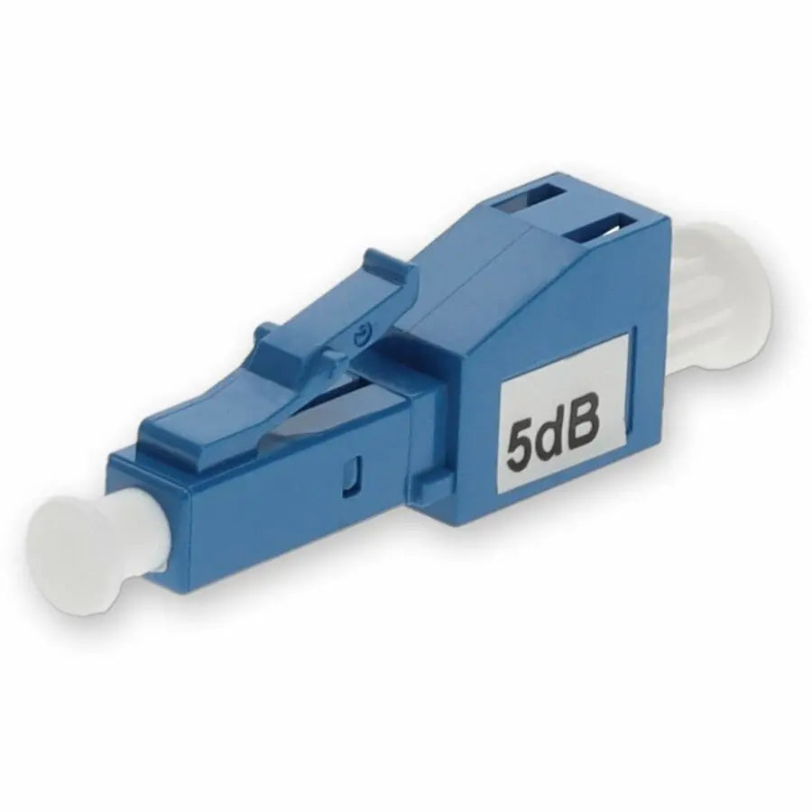 AddOn 2-Pack 5dB Fixed LC Male to LC Female OS1 Single-Mode Fiber Optic Attenuators