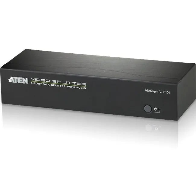 ATEN VS0104 4-Port VGA Splitter with Audio for Multi-Display Systems