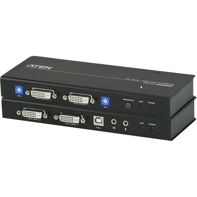 ATEN Technologies CE604 DVI Dual View KVM Extender with RS-232 and Audio Support