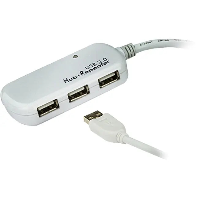 ATEN 4-Port USB 2.0 Extender Hub (UE2120H) for Extended USB Connectivity up to 60 Meters