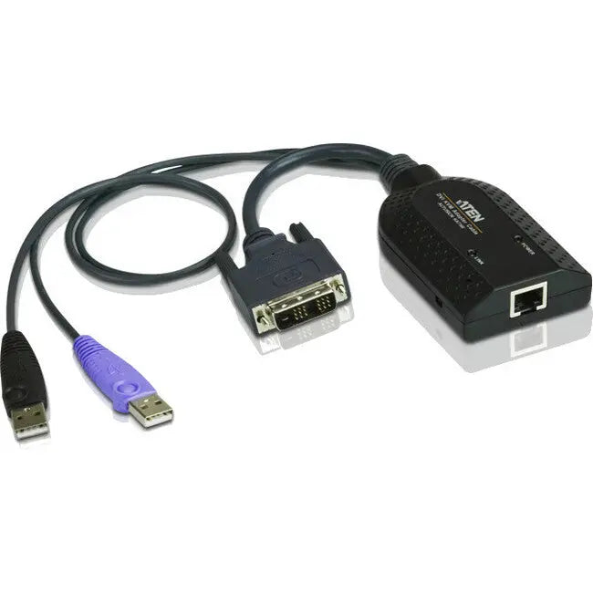 ATEN Technologies KA7166 DVI USB Virtual Media KVM Adapter Cable with Smart Card Reader