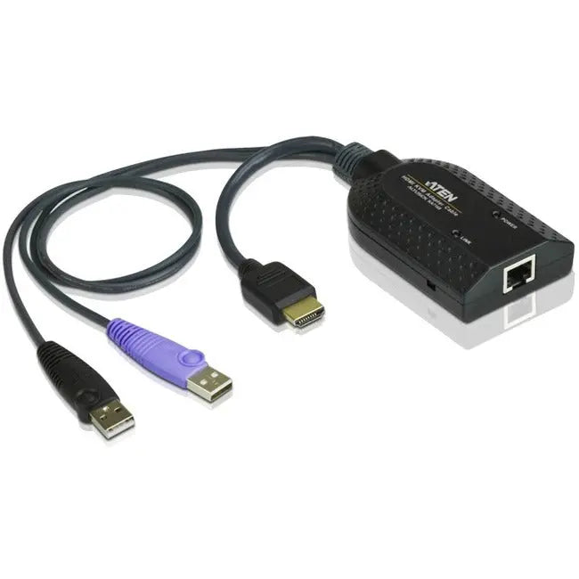 ATEN Technologies KA7168 HDMI USB Virtual Media KVM Adapter Cable with Smart Card Reader
