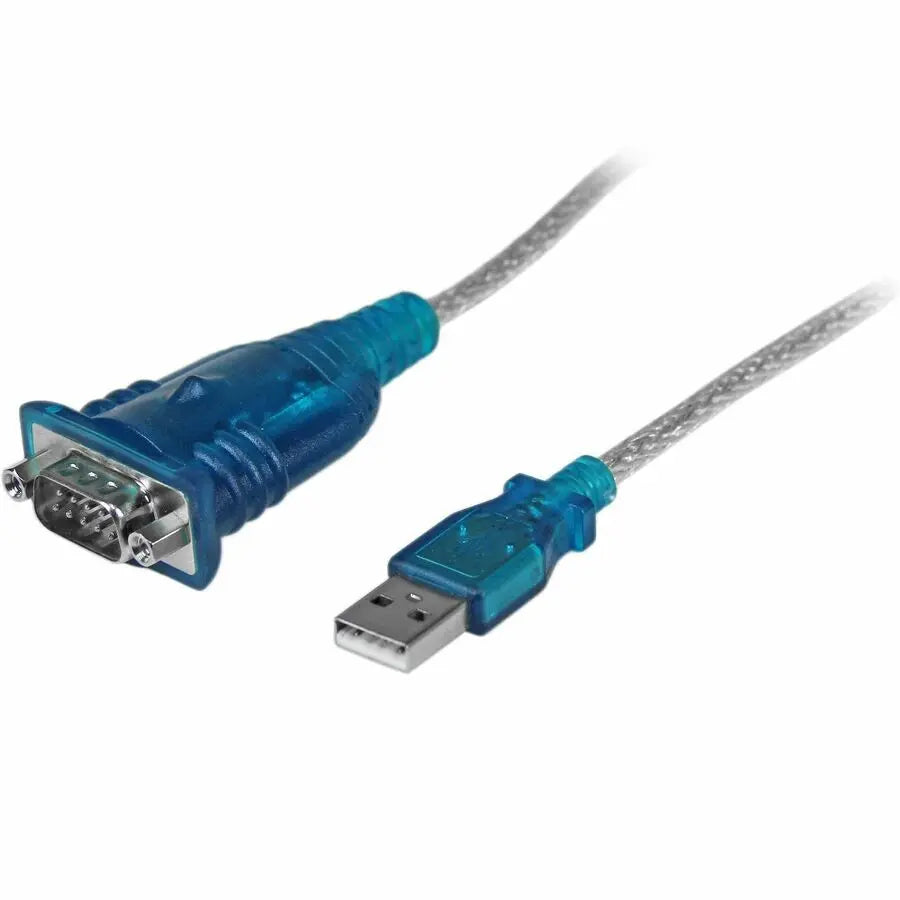 StarTech.com 17in (43cm) 1-Port USB to Serial Adapter Cable, USB-A to DB9 RS232, USB to RS232 Adapter, Prolific Chipset - M/M