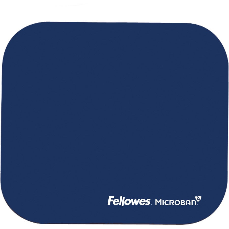 Fellowes Microban Mouse Pad with Non-Skid Rubber Base, Blue