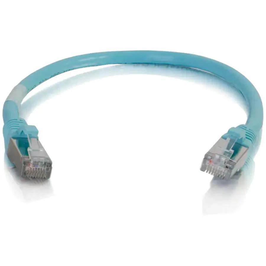 Legrand Group C2G 6in Cat6a Snagless Shielded (STP) Network Patch Cable - Aqua by Legrand Group