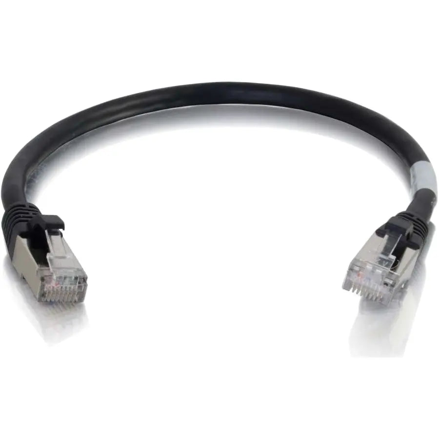 C2G 6-Inch Shielded Cat6 Snagless Network Patch Cable - Black