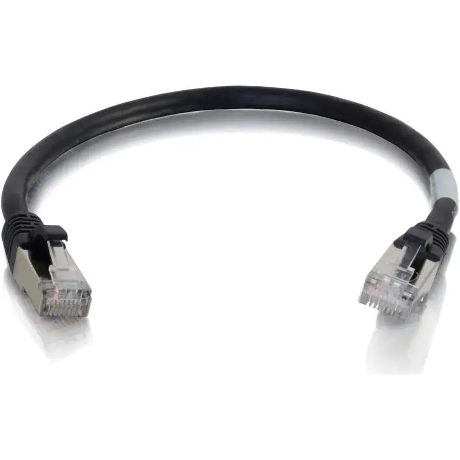 C2G 6-Inch Shielded Cat6 Snagless Network Patch Cable - Black by Legrand Group